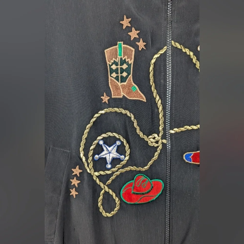 Joseph Lee Vintage Size Large (No Tag) Western Embroidered Jacket - Picture 3 of 12